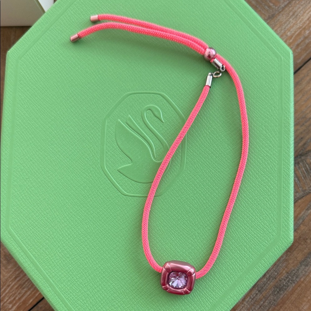 Swarovski Pink Bracelet with Purple Crystal